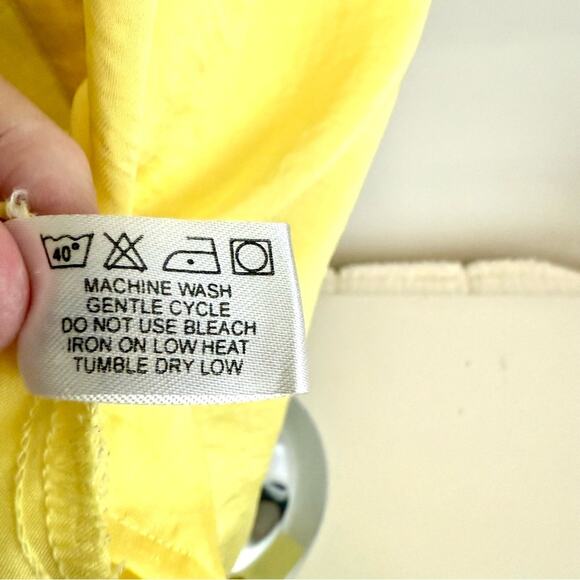 Violet & Claire Size XL Yellow Relaxed Sleeveless Blouse Career Colorful Dainty - Picture 6 of 9